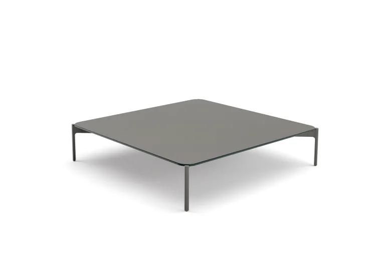 DEDON Set IZON Kaffeetisch 120 x 120 cm, inkl. HPL Tischplatte in black pepper